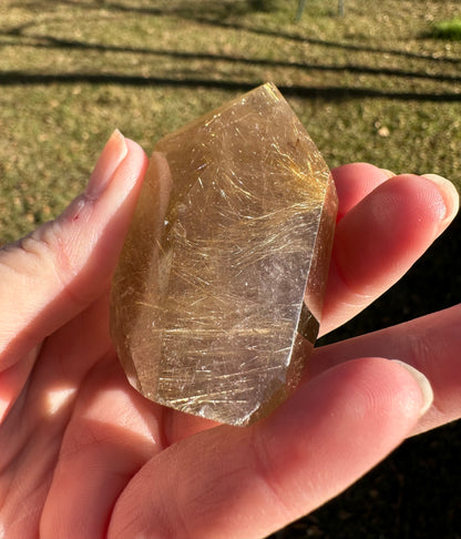 Gold Rutilated Quartz Point #2