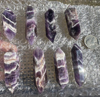 Double Terminated Chevron Amethyst Points