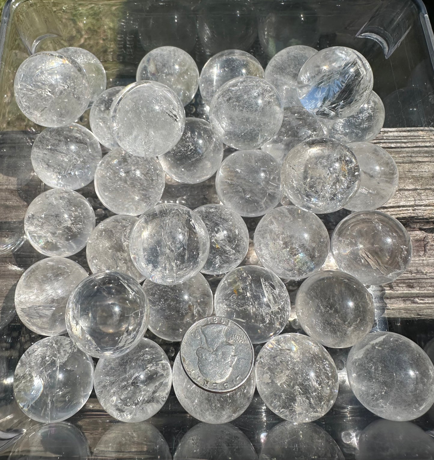 Natural Clear Quartz Spheres