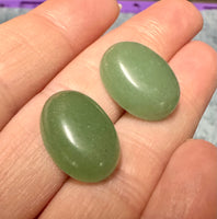 Green Aventurine 18x13mm Cabochon Pair