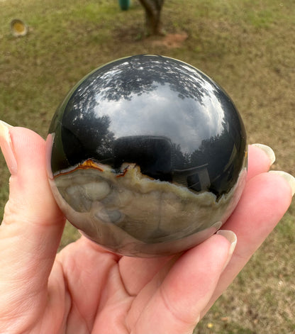 Volcano Agate Sphere UV Reactive #2