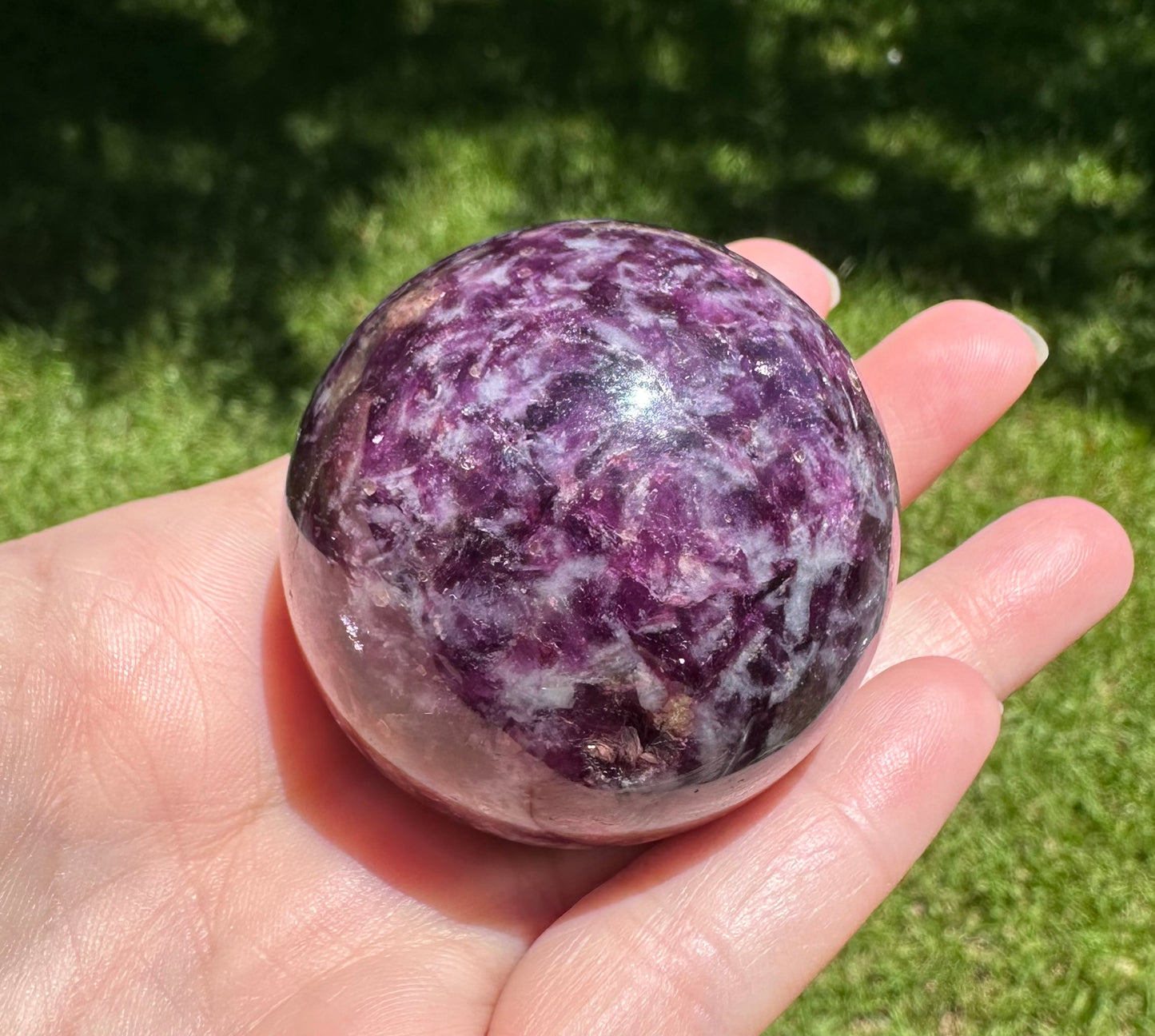 Spark Lepidolite Sphere #4