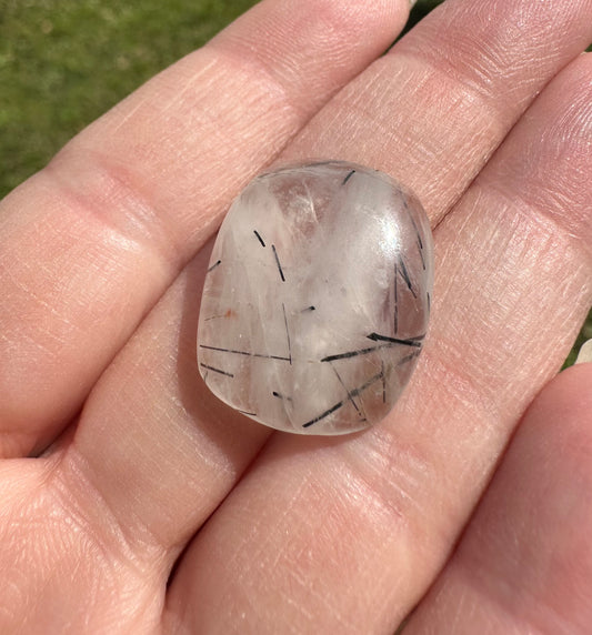 Black Rutile Cabochon #12