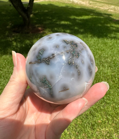 Moss Agate Crystal Ball Sphere 66.01mm #3