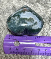 Moss Agate Heart #1