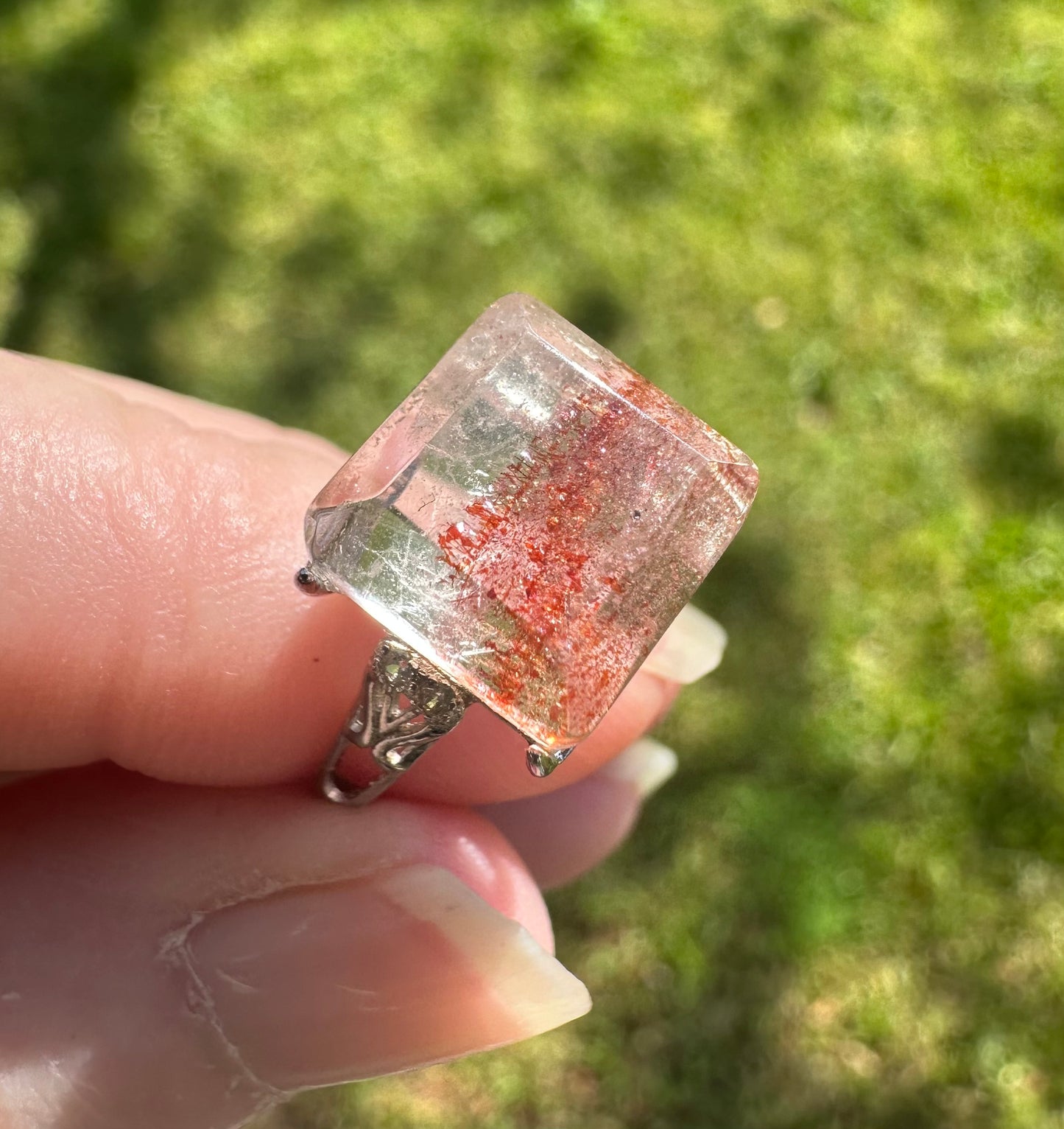 Sterling 925 Super 7 Strawberry Quartz Ring #47