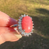 Natural Rhodochrosite Rings