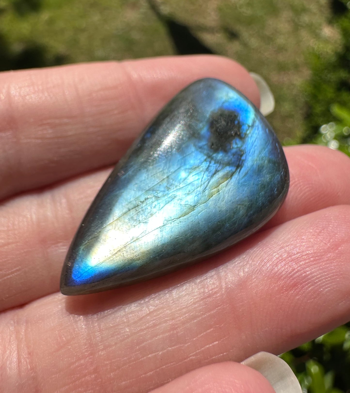 Pearshape Labradorite Cabochon 62a