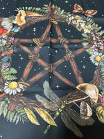 Flowers, Moth & Dragonfly Altar/Tarot Cloth