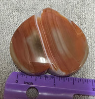 Carnelian Heart Palm Stone #4