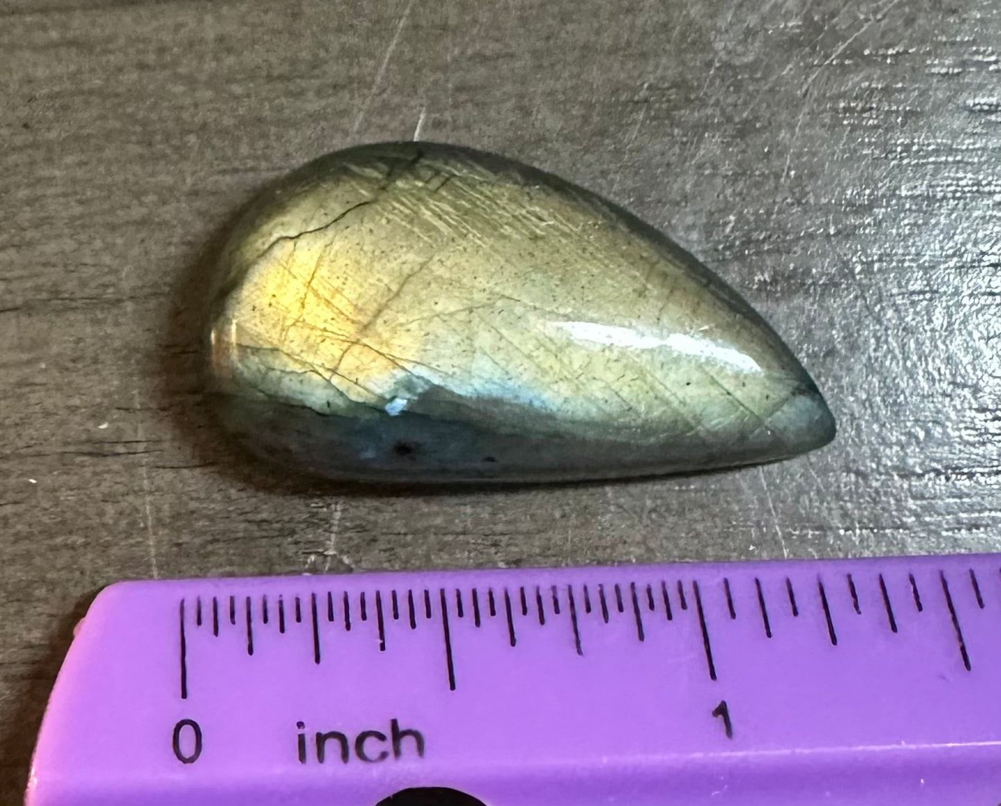 Freeform Pearshape Labradorite Cabochon 63a