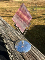 Rhombus Shaped Fluorite Carving with Stand #4