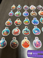 Adorable Bottle Stickers Set of 54