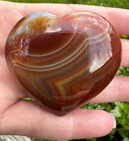 Carnelian Heart Palm Stone #12