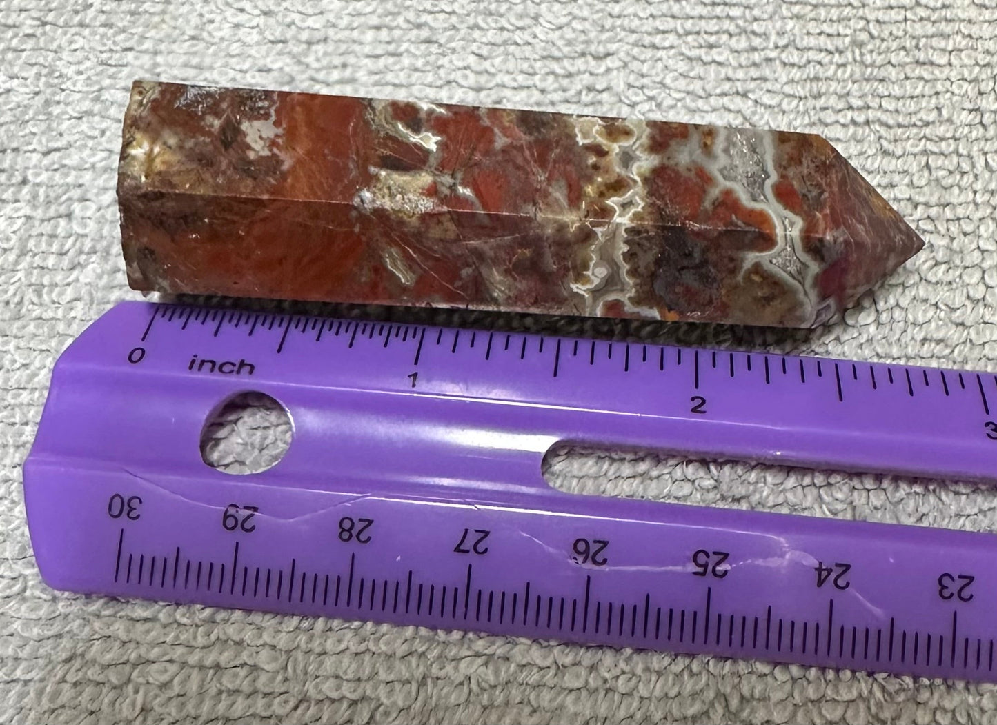 Natural Red Agate Obelisk Tower #3