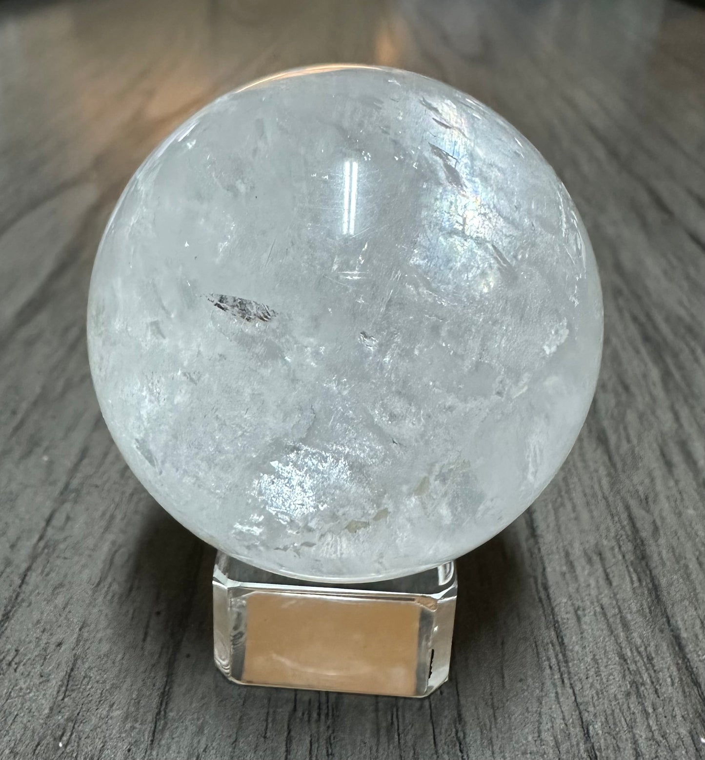 White Calcite Rainbow Sphere #5