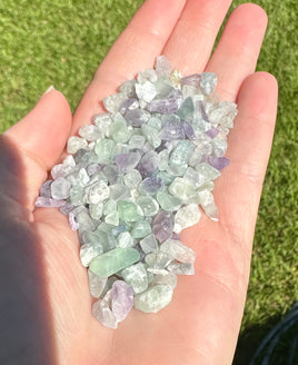 Rainbow Fluorite Rough Chips