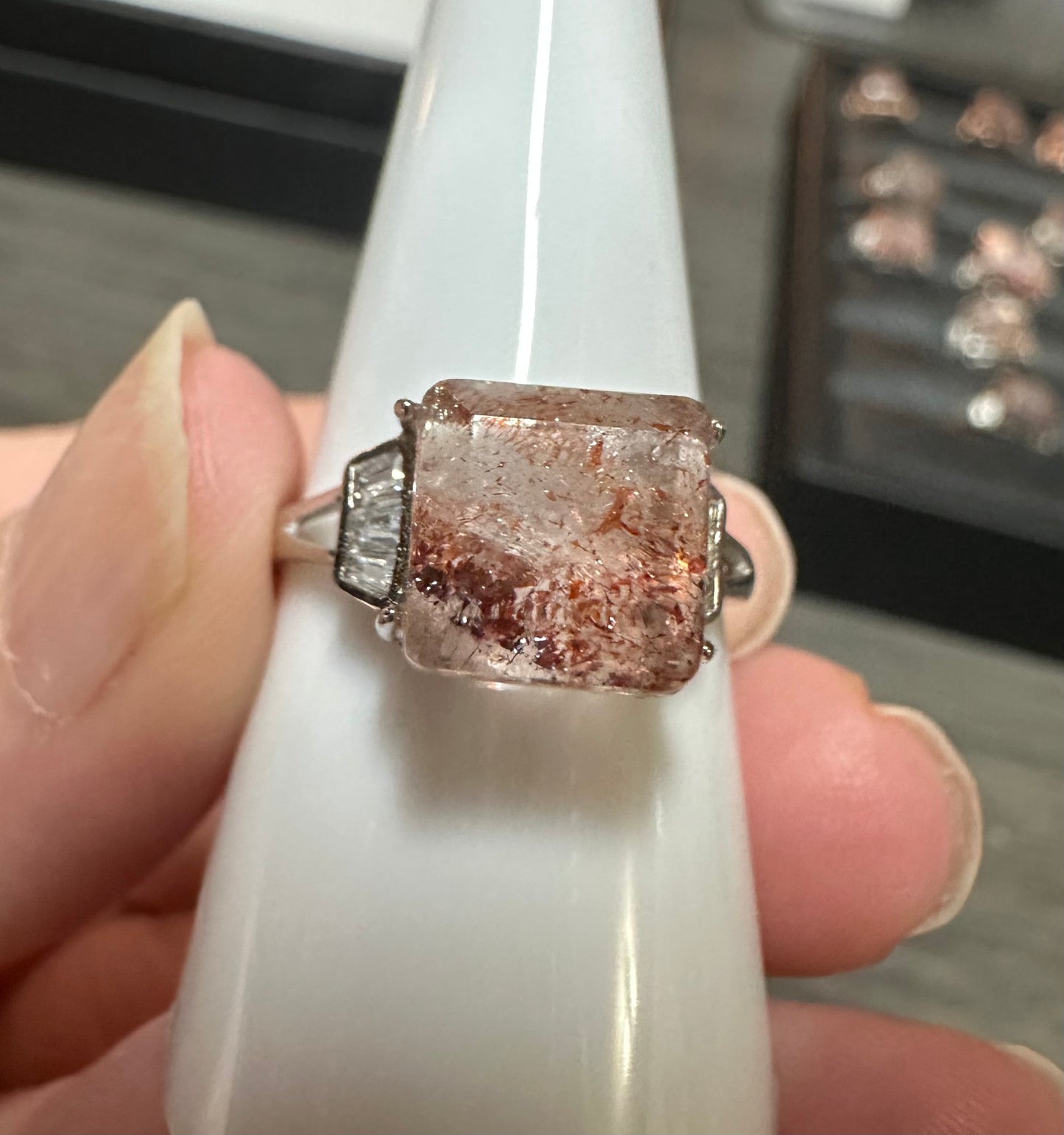 Sterling 925 Super 7 Strawberry Quartz Ring #27