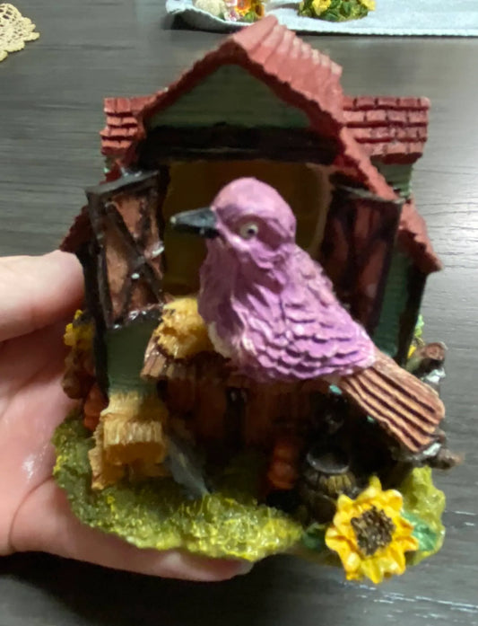 Bird & Birdhouse Figurine