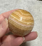 Yellow Calcite Stripe Sphere #2