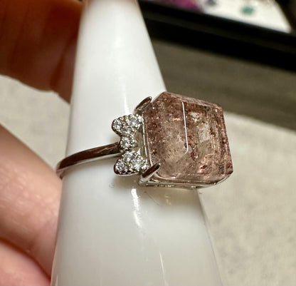 Sterling 925 Super 7 Strawberry Quartz Ring #30