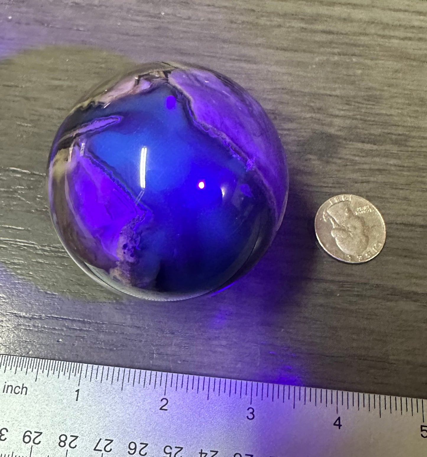 Volcano Agate Sphere UV Reactive #9