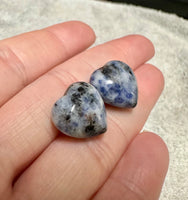 Blue Sodalite Heart Pair