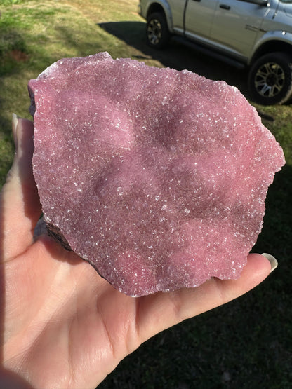 Cobaltoan Calcite, Aghbar Mine, Bou Azzer, Morocco