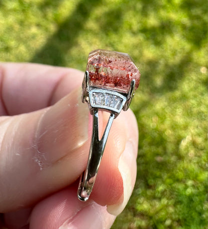 Sterling 925 Super 7 Strawberry Quartz Ring #59