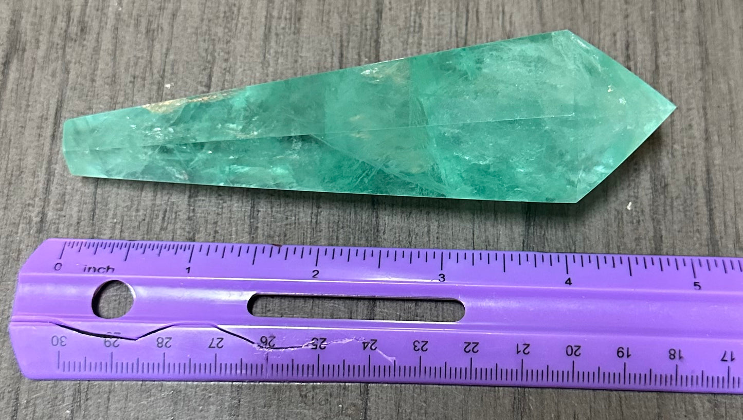 Neon Green Fluorite Scepter #1