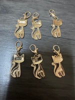 Whimsical Cat Charms Set of 6