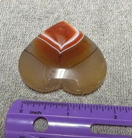 Carnelian Heart Palm Stone #8