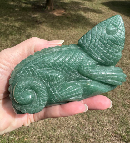 Green Aventurine Lizard Carving