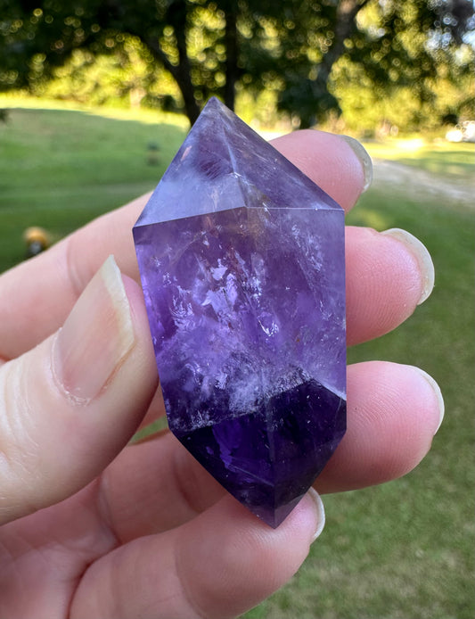 Double Terminated Phantom Amethyst Scepter Wand #8