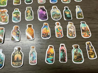 Curiosity Bottle Stickers Set of 50