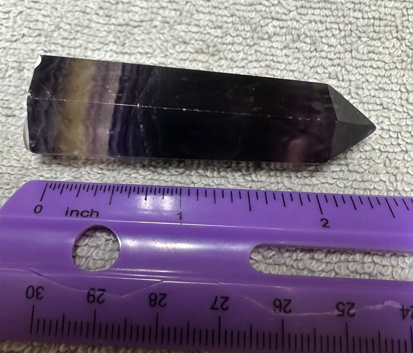 Dark Rainbow Fluorite Obelisk Tower #1