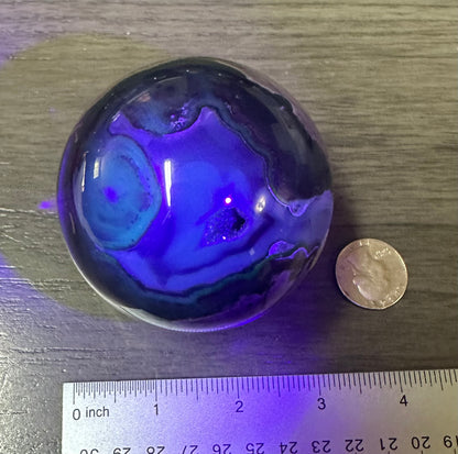 Volcano Agate Sphere UV Reactive #12