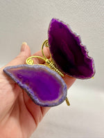 Butterfly with Purple Agate Slices