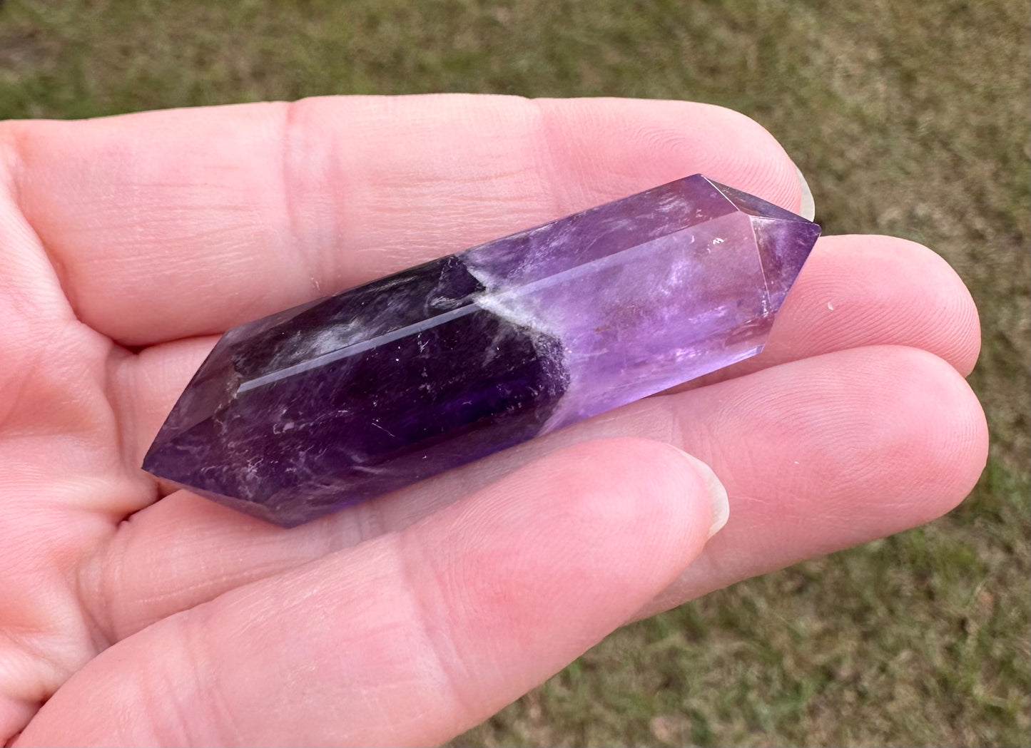 Double Terminated Phantom Amethyst Scepter Wand #24