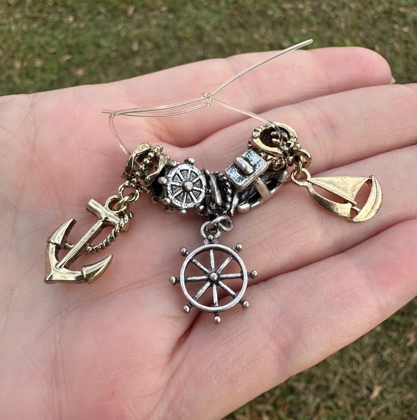 Charm Set Anchor, Sailboat & More