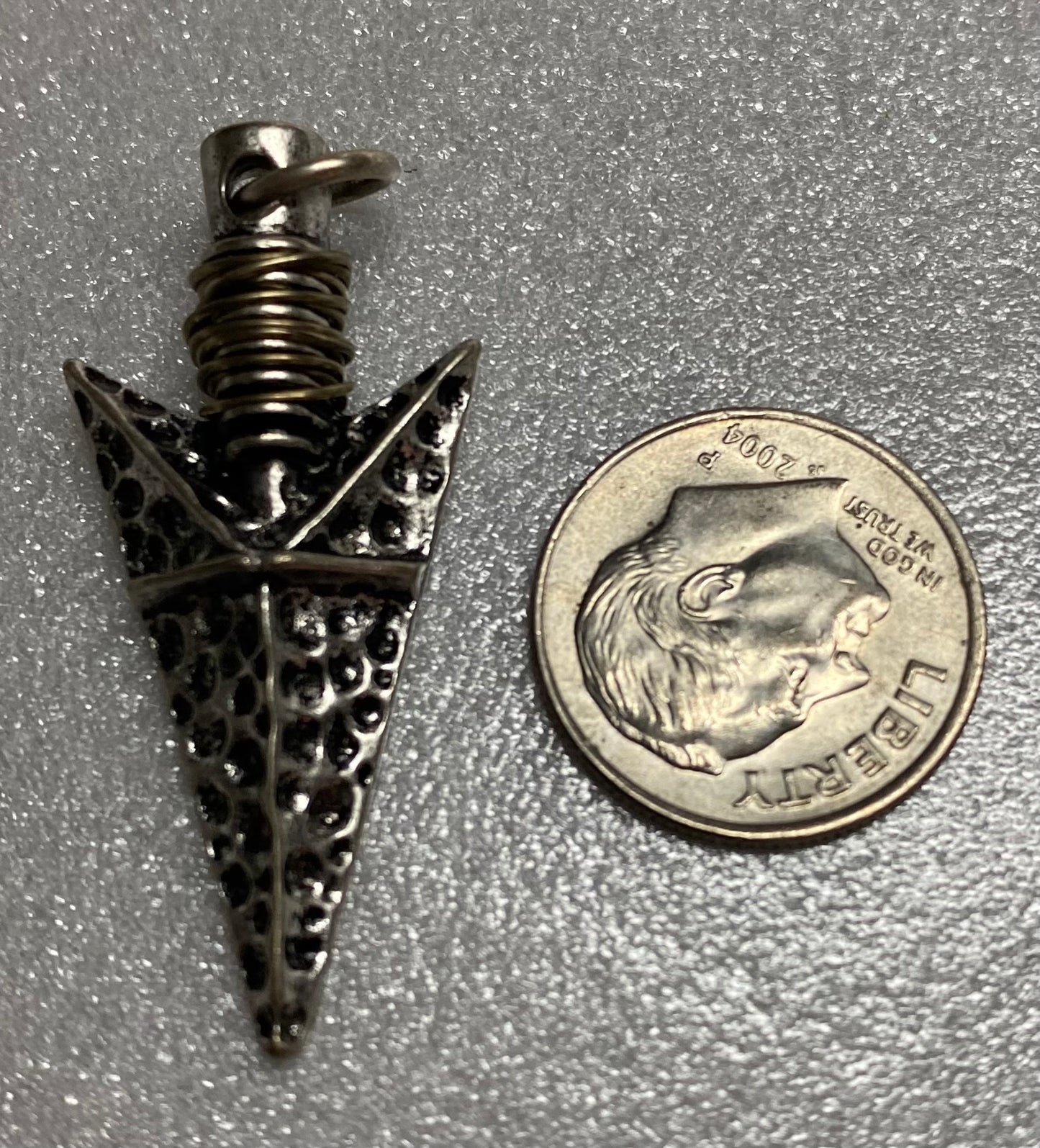 Silvertone Arrowhead Pendant