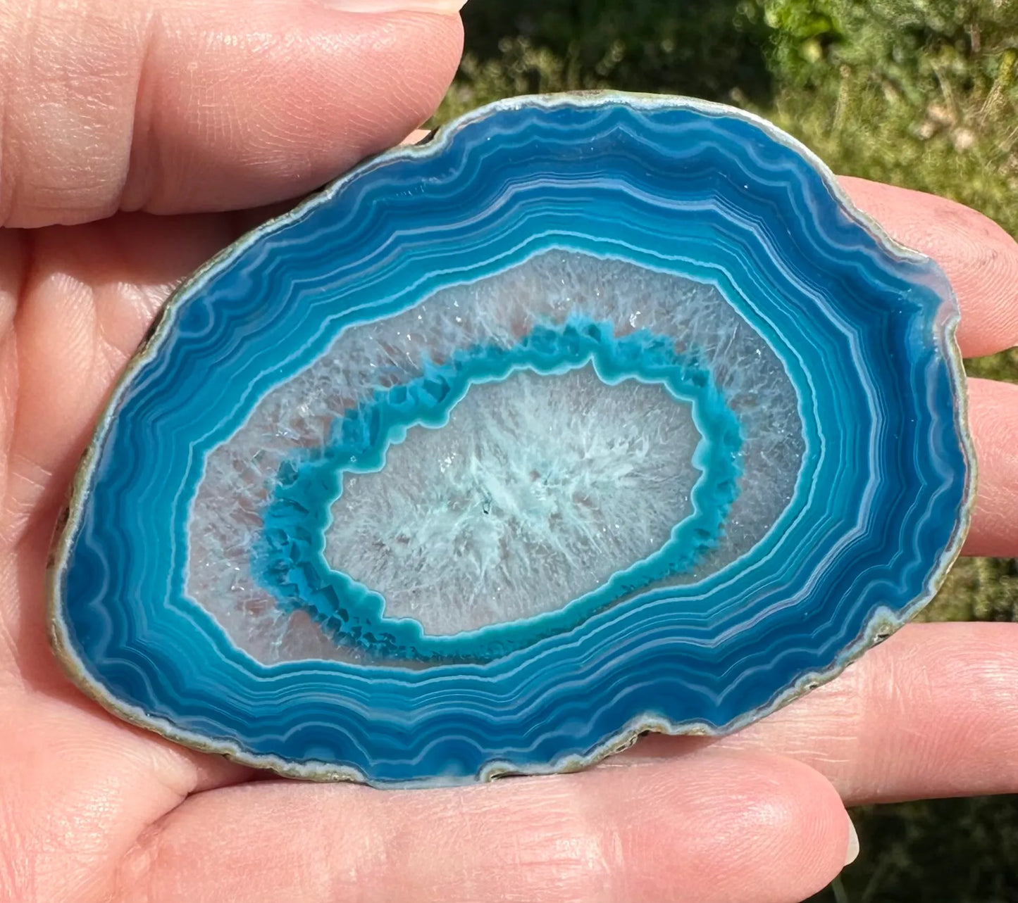 Blue/Teal Agate Slice #9