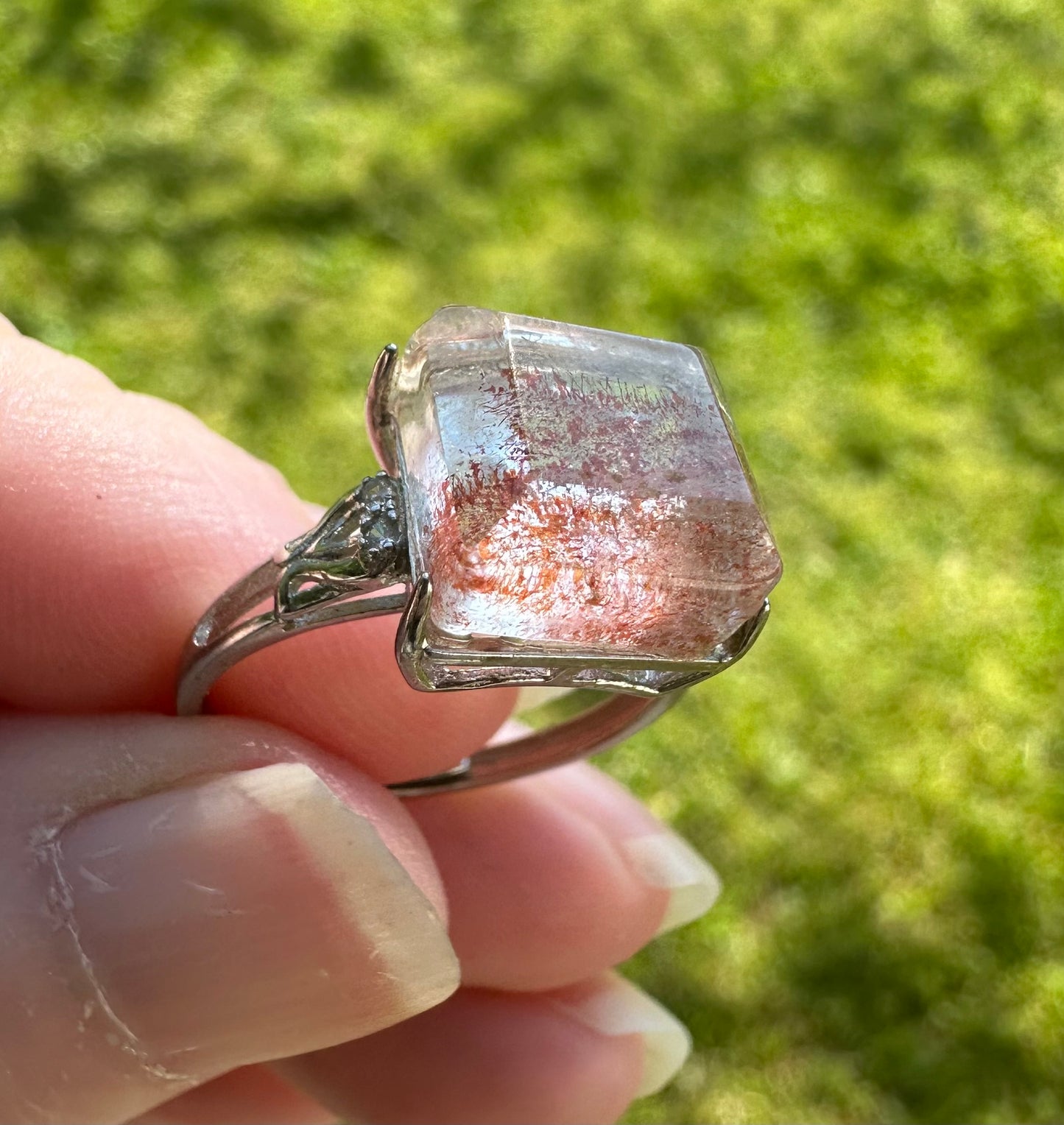 Sterling 925 Super 7 Strawberry Quartz Ring #47