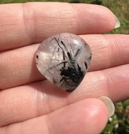 Black Rutile Cabochon #15