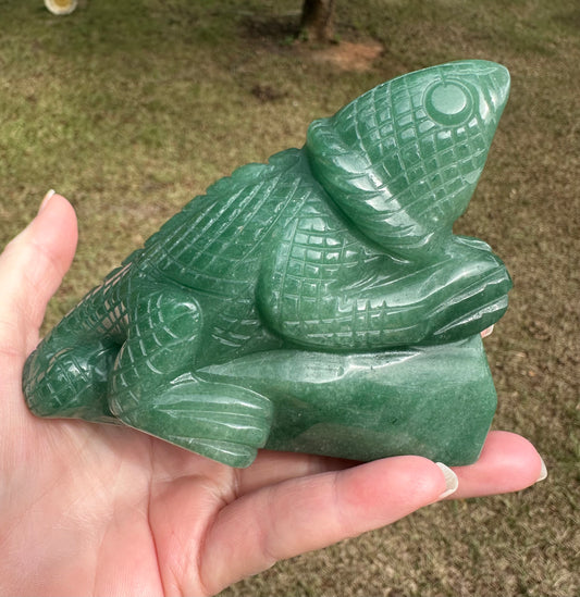 Green Aventurine Lizard Carving