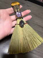 Tiger Eye & Amethyst with Owl Decorative Broom