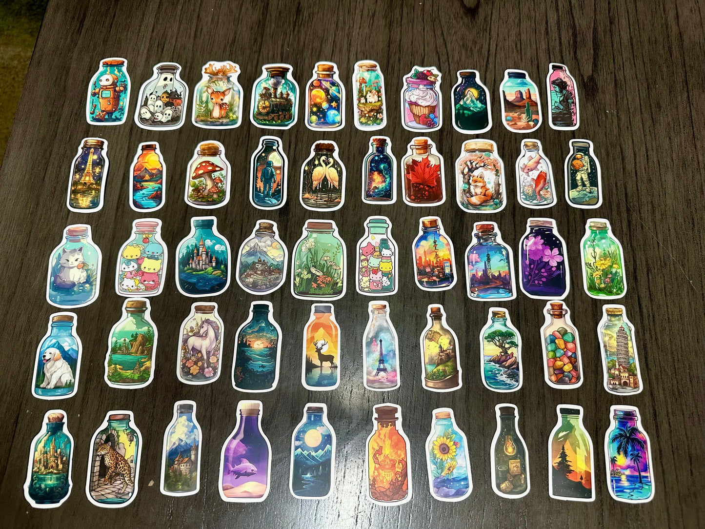 Curiosity Bottle Stickers Set of 50