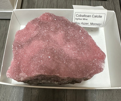 Cobaltoan Calcite, Aghbar Mine, Bou Azzer, Morocco