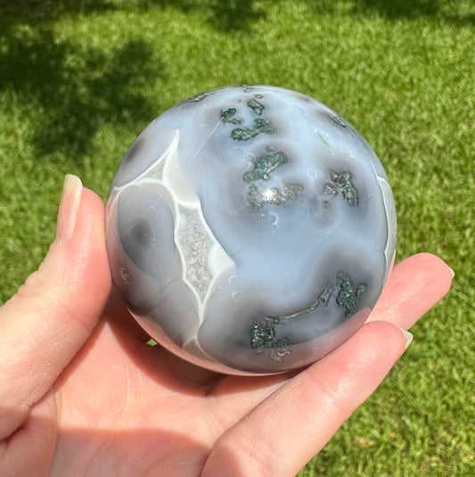 Moss Agate Crystal Ball Sphere 64.31mm #4