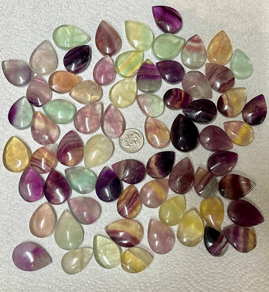 Pearshape Candy Fluorite Palmstones